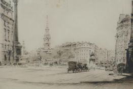 Fred R. Farrell, 'Charing Cross, Artist's Proof' signed etching, 11" x 14"