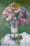 Hans Meyer-Kassel, 1921, still life of flowers. Oil on canvas, 22" x 30"