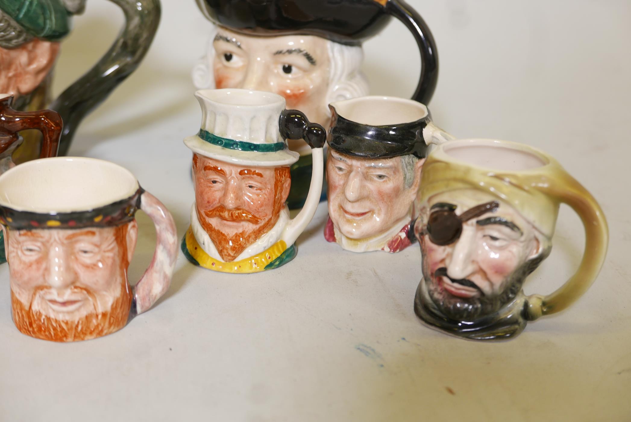 A collection of character jugs, Royal Doulton, Sylvac, etc, full size and miniature - Image 2 of 4