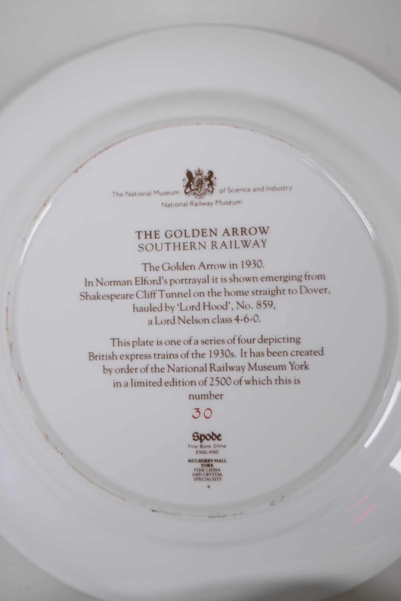 A set of four Spode limited edition collectors plates, from the series depicting British express - Image 3 of 9