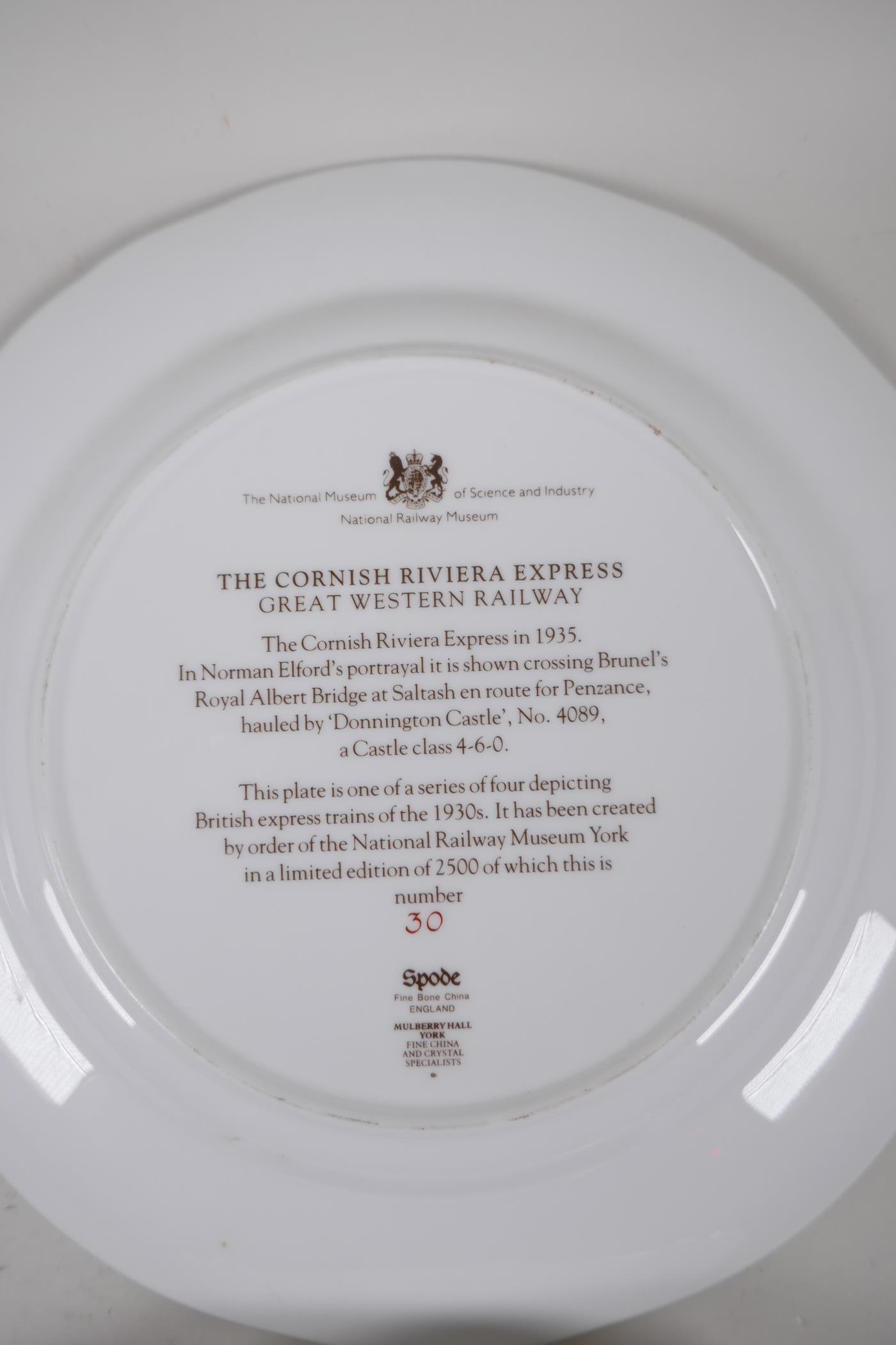 A set of four Spode limited edition collectors plates, from the series depicting British express - Image 5 of 9