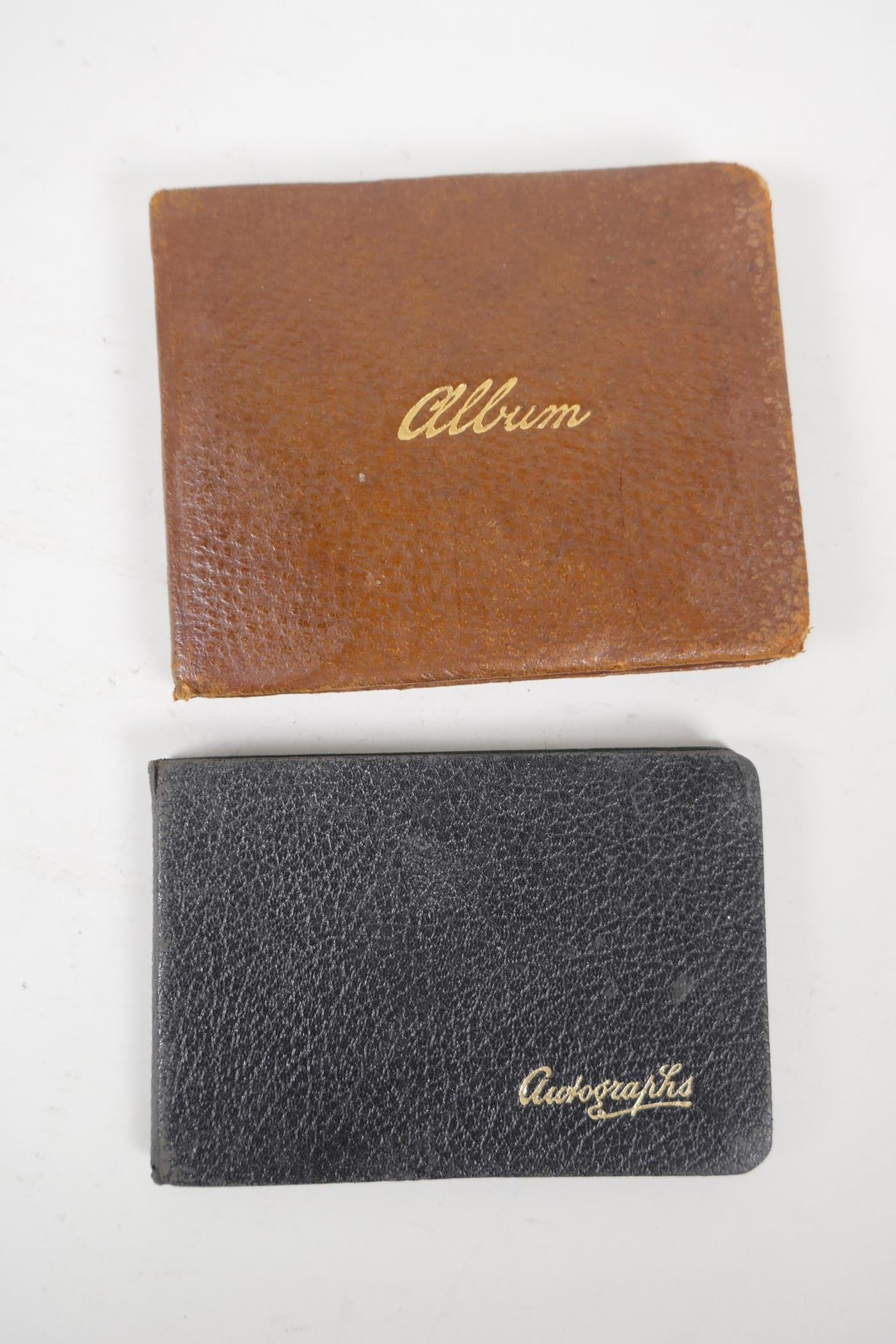 Two early to mid C20th autograph albums containing sketches, watercolours and oils, largest 5½" x - Image 5 of 5