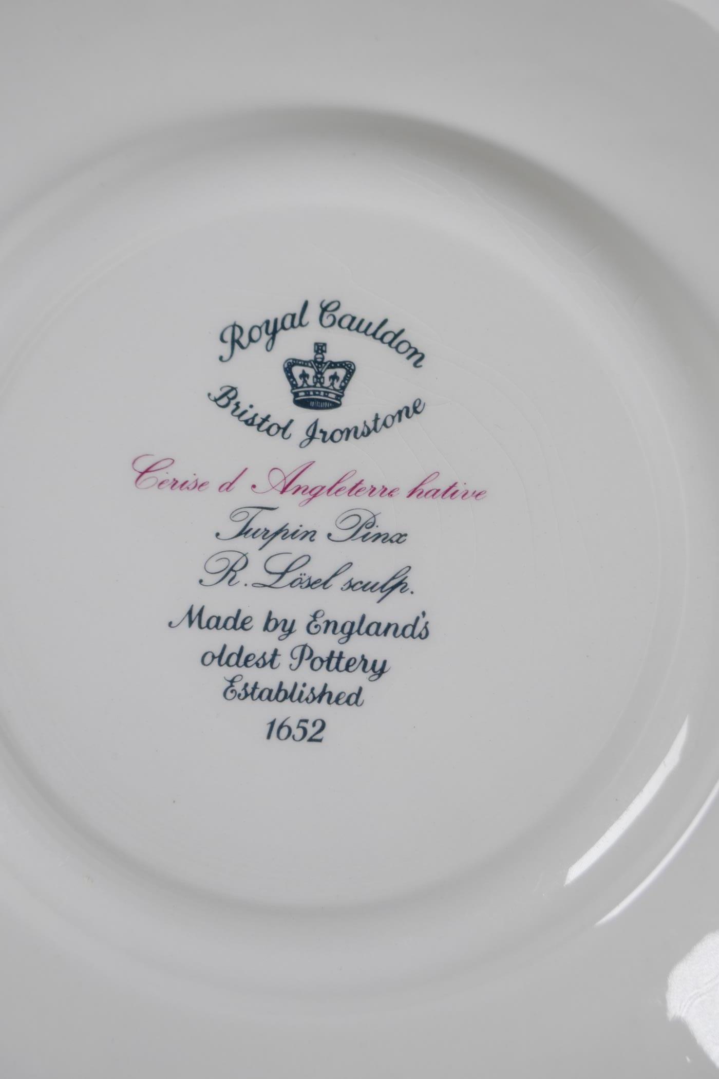 A quantity of Luneville Florean dinner plates and bowls, and six Royal Cauldron dessert plates, - Image 8 of 10