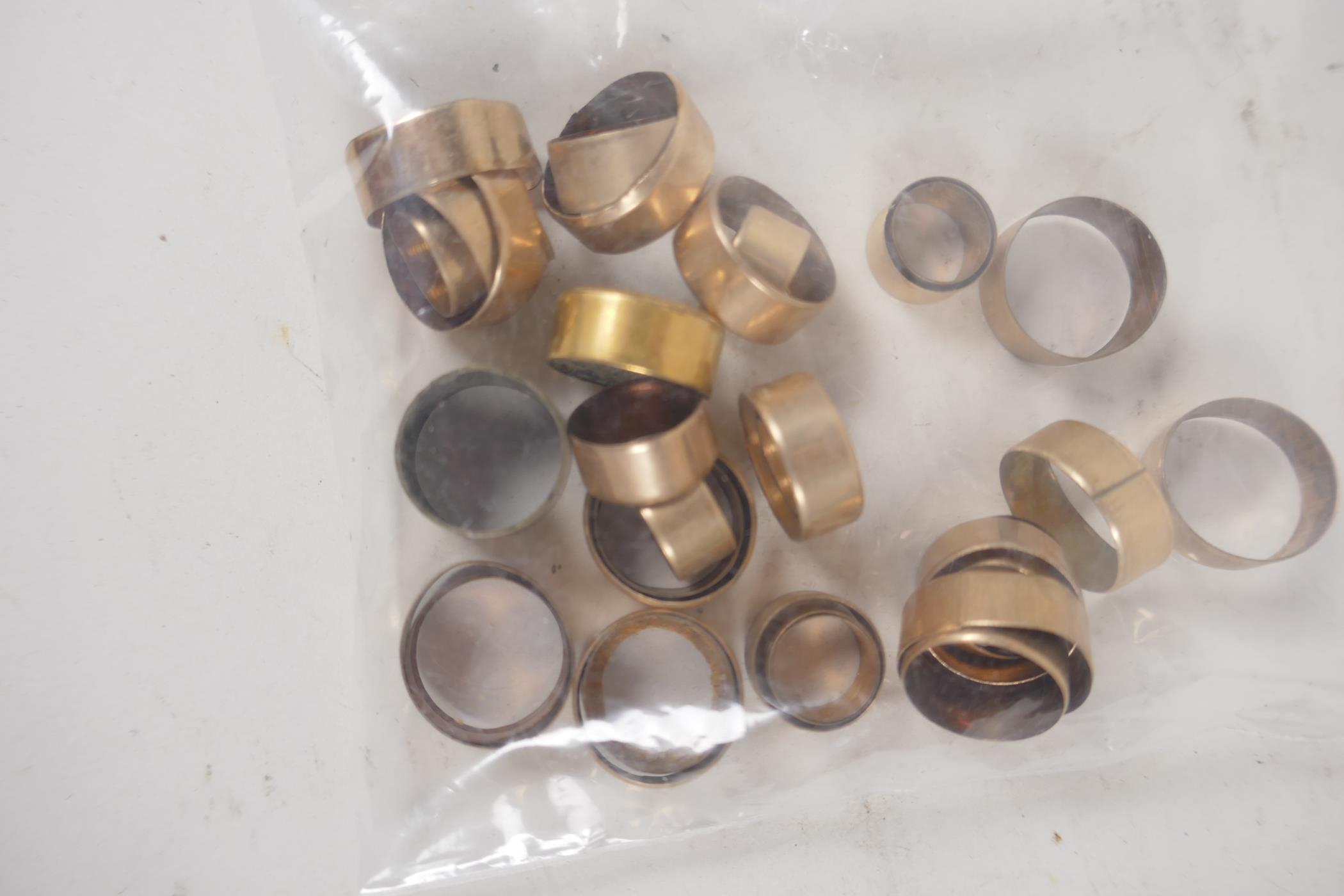 A quantity of gilt metal ferrules, various diameters - Image 2 of 2