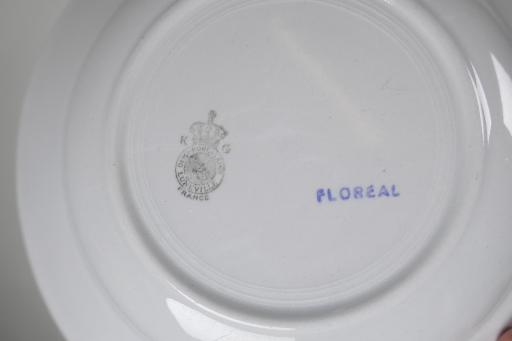 A quantity of Luneville Florean dinner plates and bowls, and six Royal Cauldron dessert plates, - Image 10 of 10
