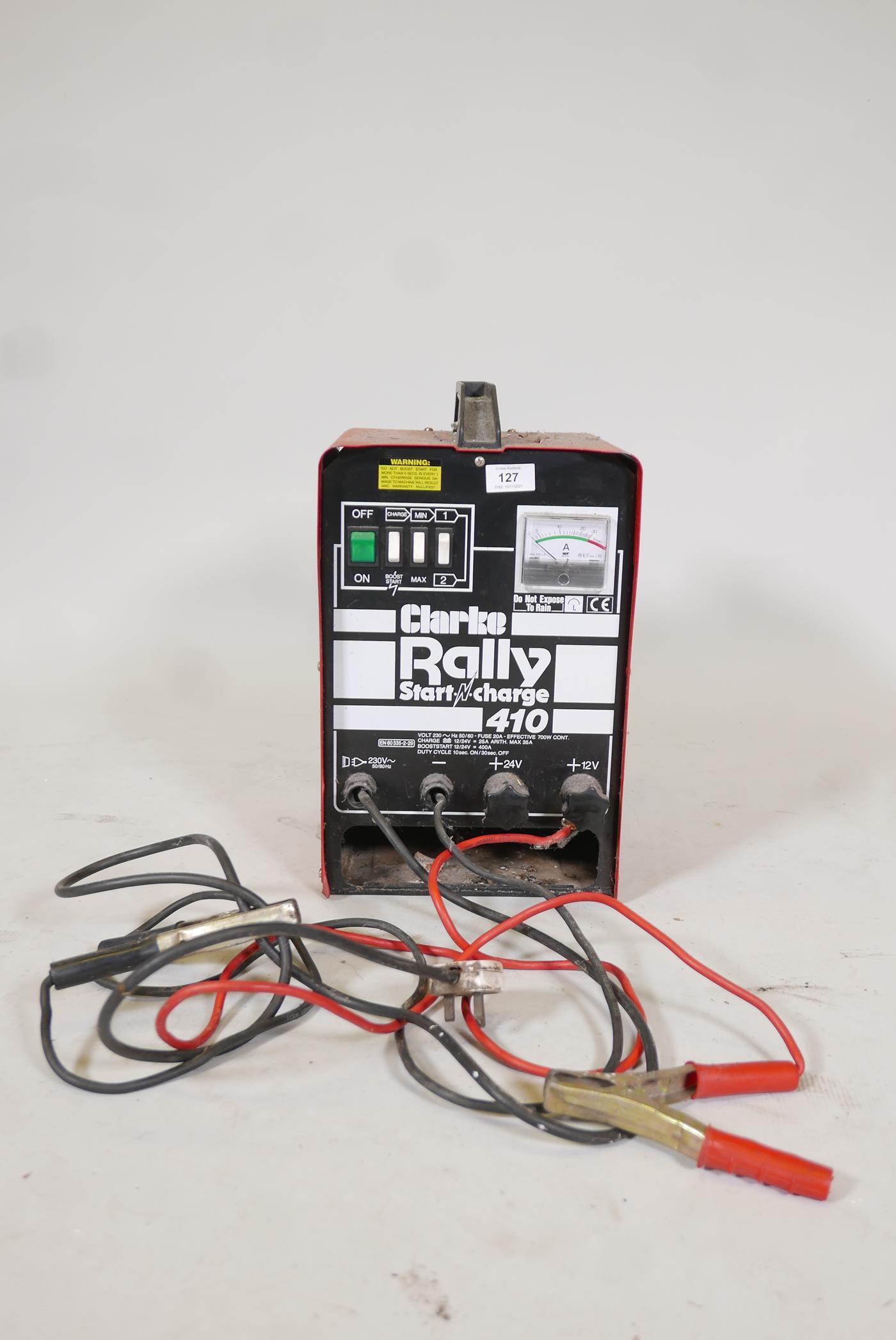 A clarke Rally smart/charge 410 battery charger/jump starter