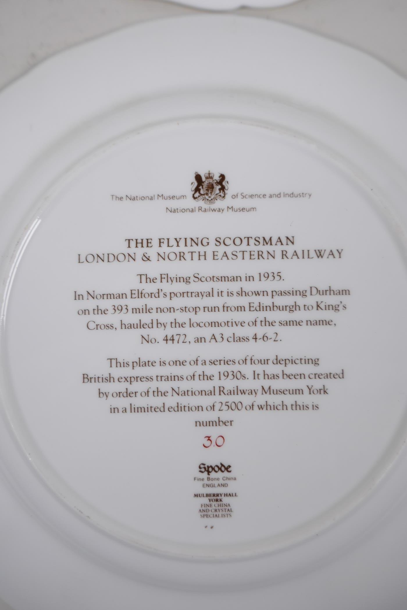 A set of four Spode limited edition collectors plates, from the series depicting British express - Image 9 of 9