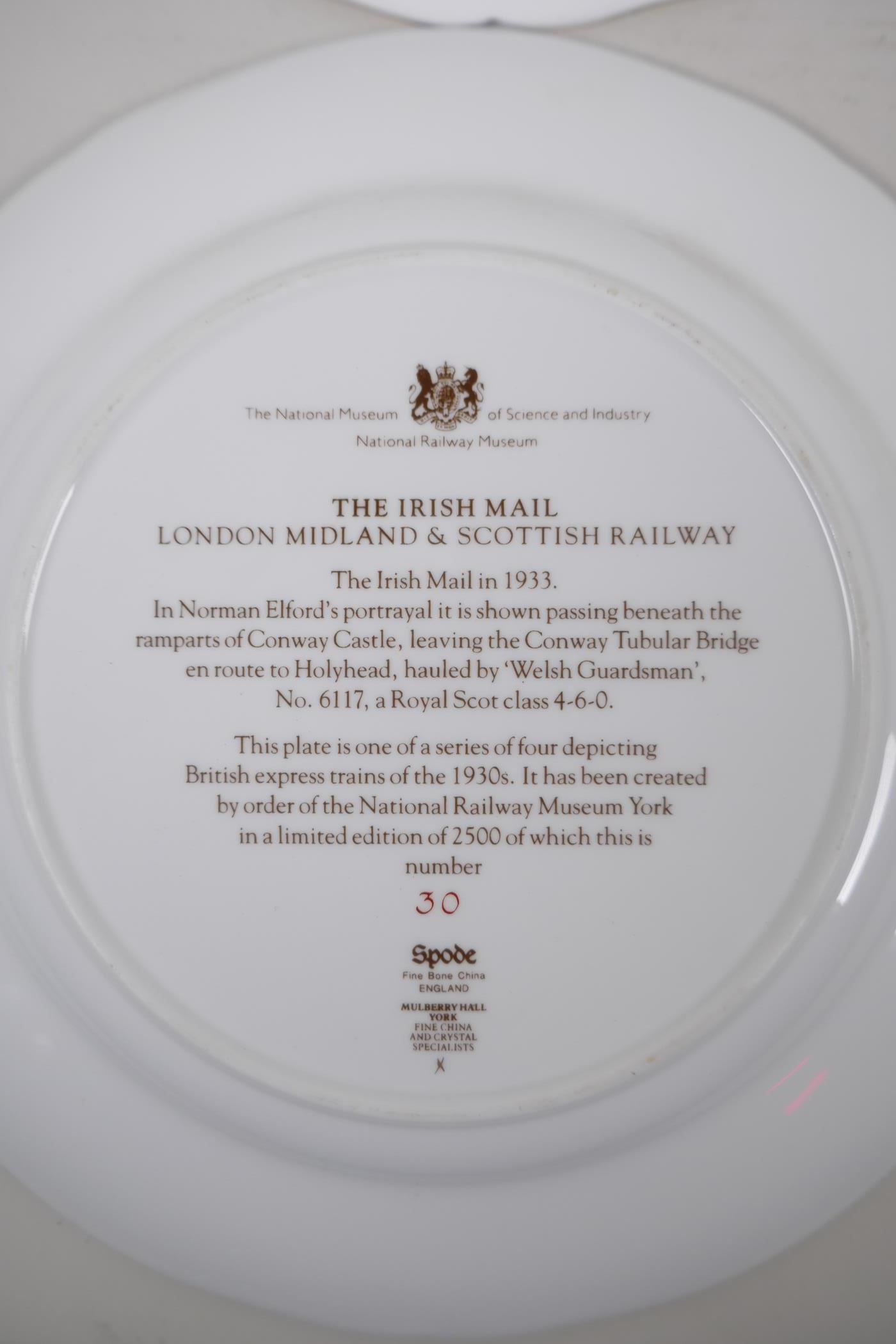 A set of four Spode limited edition collectors plates, from the series depicting British express - Image 7 of 9