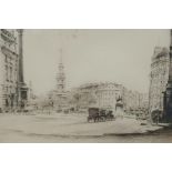 Fred R. Farrell, 'Charing Cross, Artist's Proof' signed etching, 11" x 14"