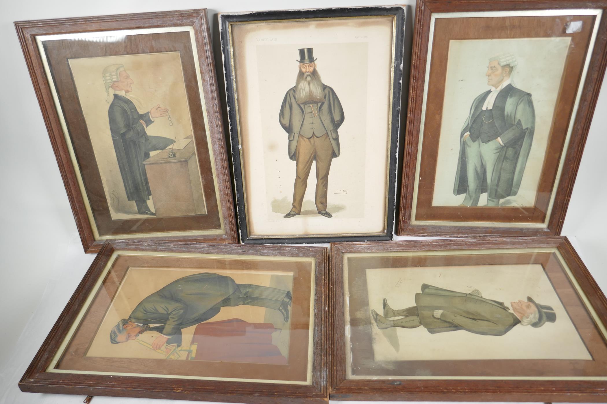 Five framed Vanity Fair "spy" prints of C19th figures, 10" x 15" - Image 6 of 6