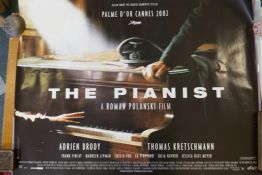 Ten Quad film posters, including: 'The Pianist', 'The Dreamers', 'Pearl Harbour', 'The Double' 'High