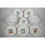 A quantity of Luneville Florean dinner plates and bowls, and six Royal Cauldron dessert plates,