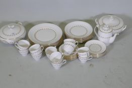 An eight place setting Spode Delphi pattern dinner and tea service comprising two x 8" tureens and