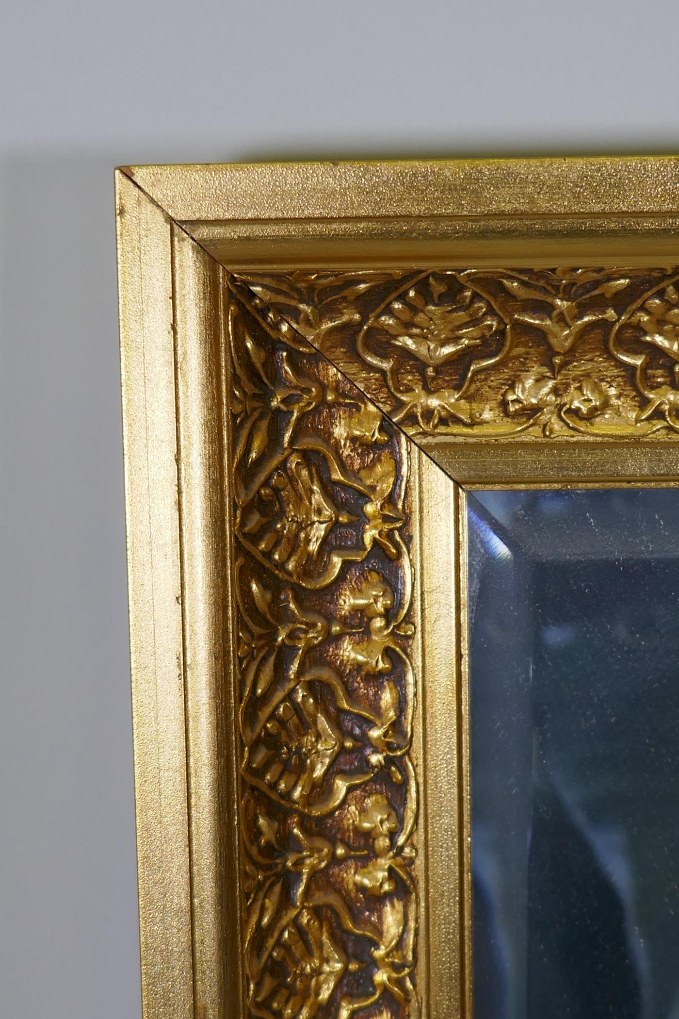 A gilt composition wall mirror, 29" x 41" - Image 2 of 3