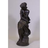After Moreau, a cold cast bronzed figure of Venus, A/F, loss to hair, 24½" high