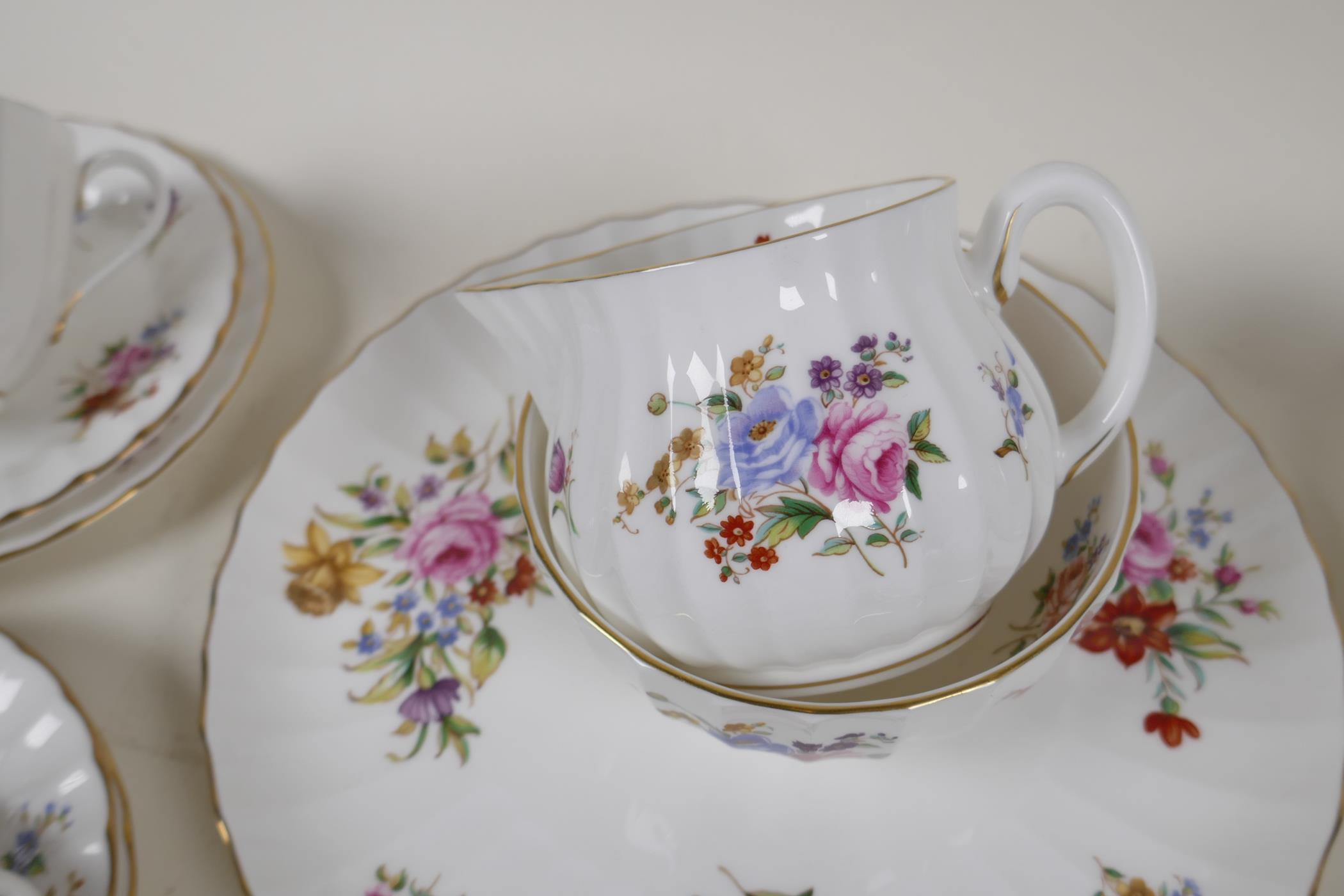 A Royal Worcester 'Roanock' pattern six place setting tea service - Image 3 of 4