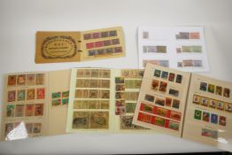 A collection of Chinese albums of facsimile (replica) commemorative stamps, 7" x 10" largest