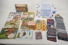 The Complete Collection Winnie the Pooh books, sealed/unopened, a quantity of Match Attax,