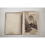 An album of C19th large format black and white photographs depicting UK topographical scenes