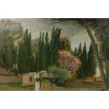 Robert Fredrich Karl Scholtz, landscape, signed oil on canvas, 27" x 35"