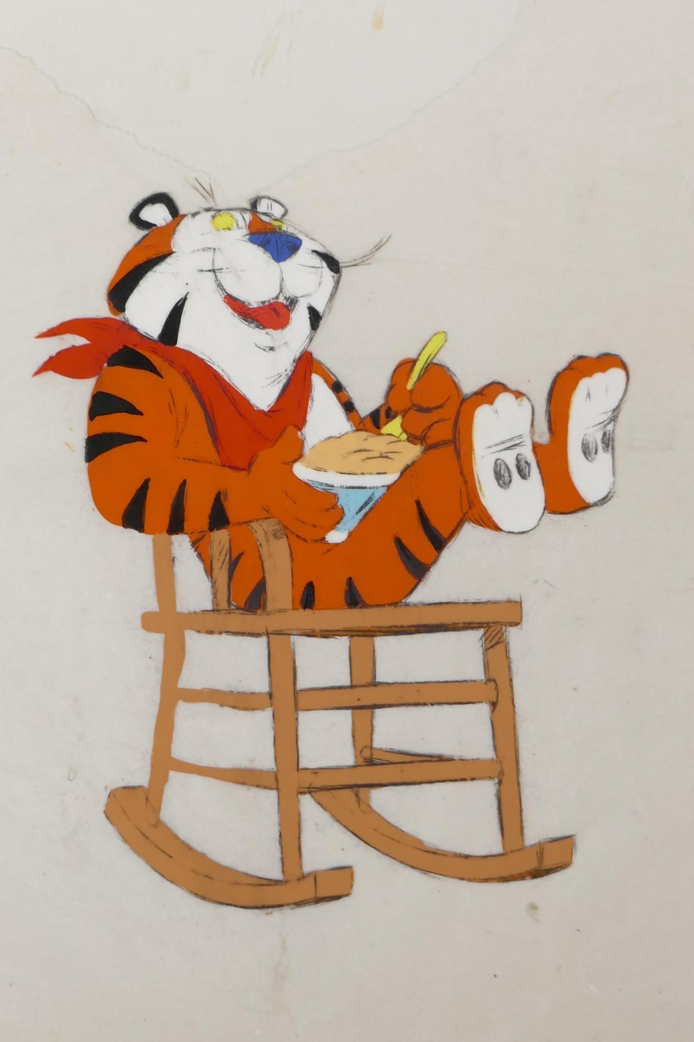 A Frosties 'Tony the Tiger' animation cell from a western themed advertising campaign, and another - Image 2 of 3