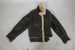 A Miller sheepskin flying jacket, size XXL, minor damage, unworn