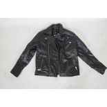 A River Island gentleman's leather motorcycle style jacket, size M, unworn