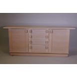 A G-Plan white ash sideboard, 69" x 19" x 30"