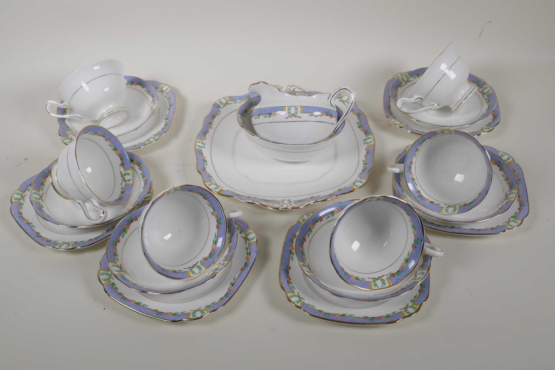 A Royal Albert 'Orient' pattern six place setting tea service