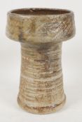 Oxshott Pottery, a goblet shaped studio vase impressed Denise Wren, 7½" high