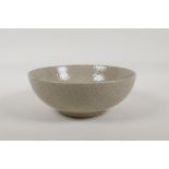 A Chinese ge ware bowl, 8½" diameter
