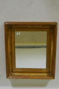 Early C19th giltwood picture frame, fitted with a mirror glass, rebate 14½" x 17½"