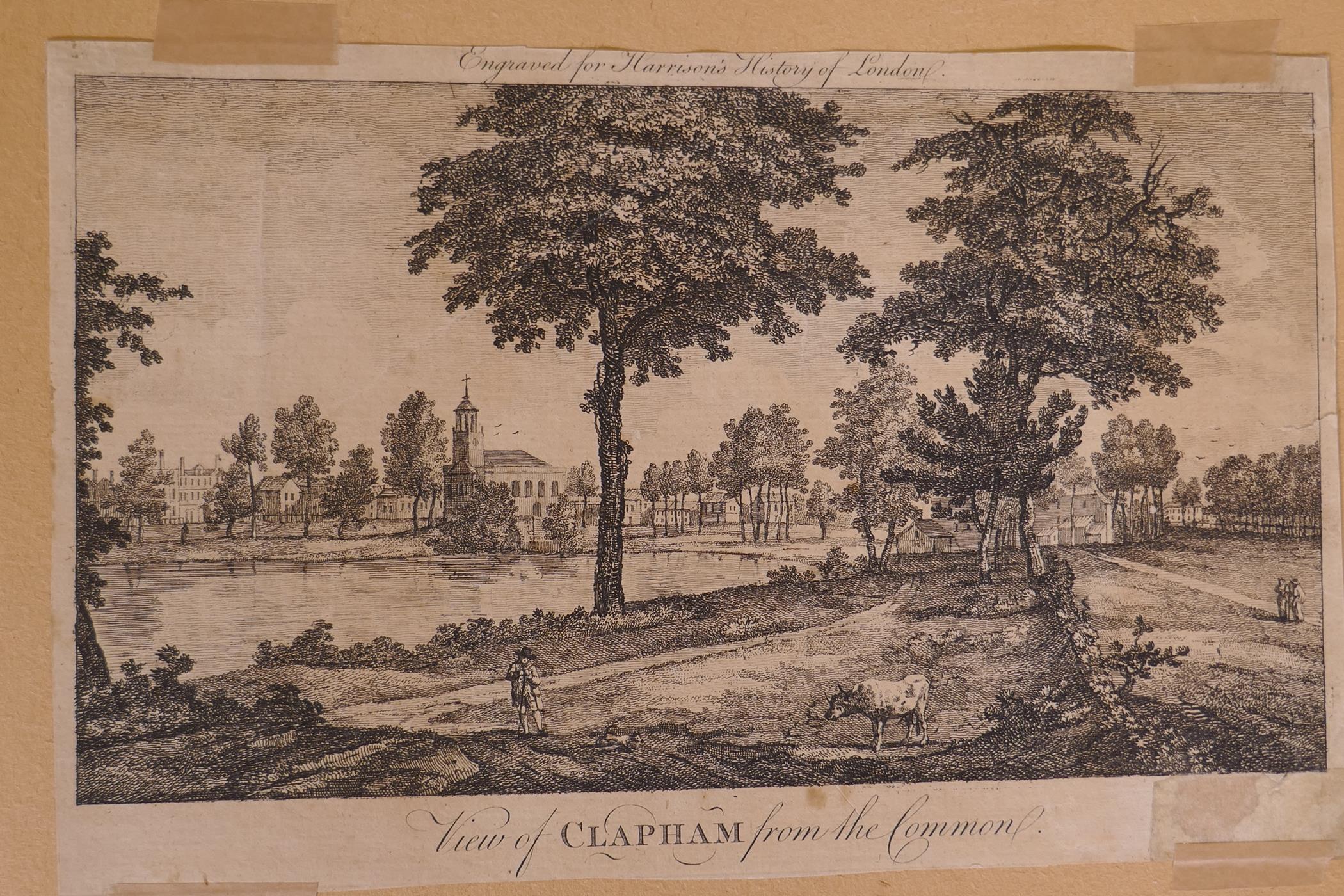 After G. Shepherd, View in Cuper's Garden, Lambeth, pub. 1825 by Robert Wilkinson, a View of Clapham - Image 2 of 7
