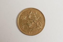 Edward VII half sovereign, 1906