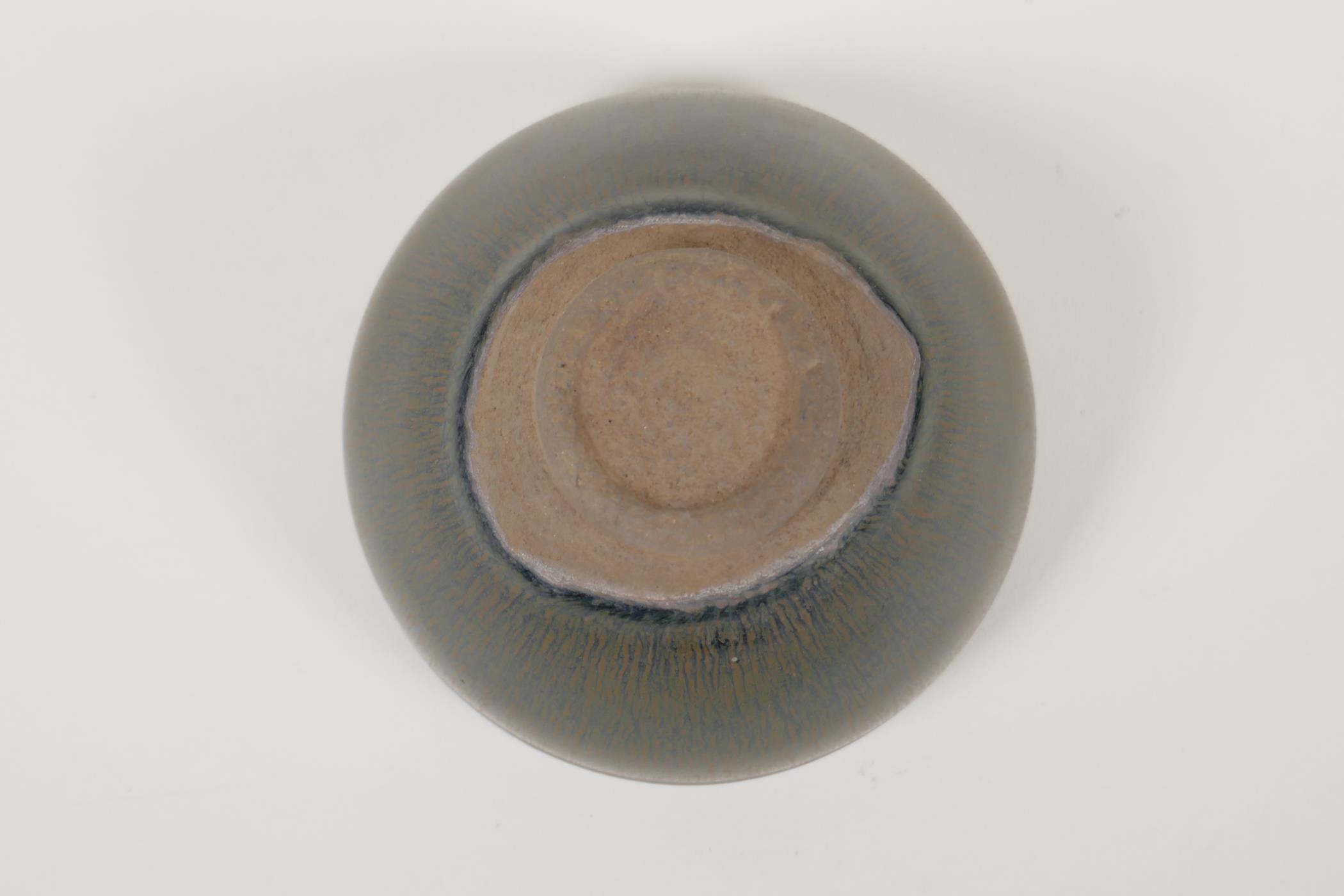 A Chinese Jian kiln hare's fur glazed pottery rice bowl, 4½" diameter - Image 4 of 4