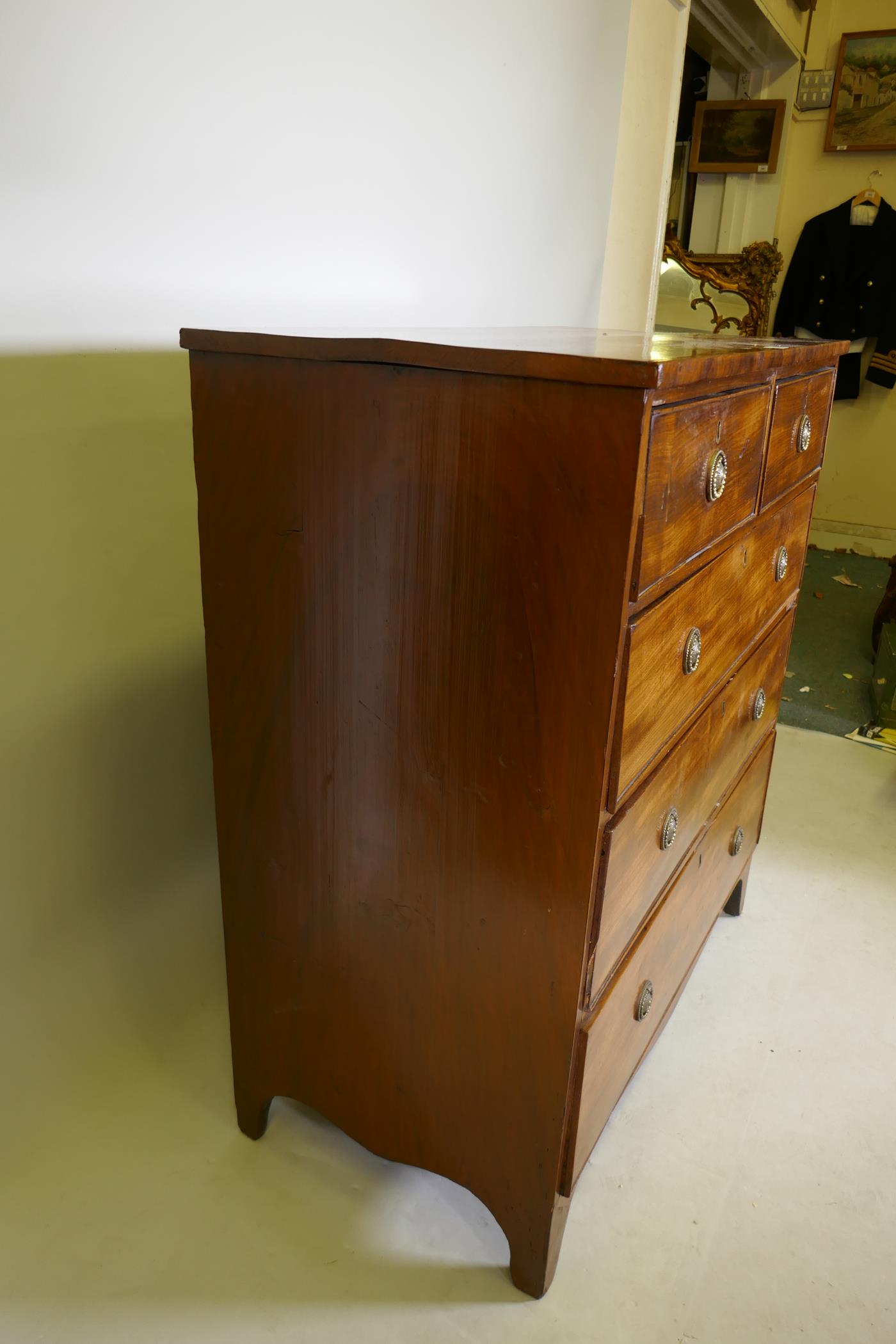 A Victorian mahogany chest of two short over three long drawers, 36" x 18" x 39" high - Image 5 of 5