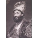 After Sir Thomas Lawrence, Mirza Abul Hassan Khan (The Persian Ambassador) C19th mezzotint, engraved