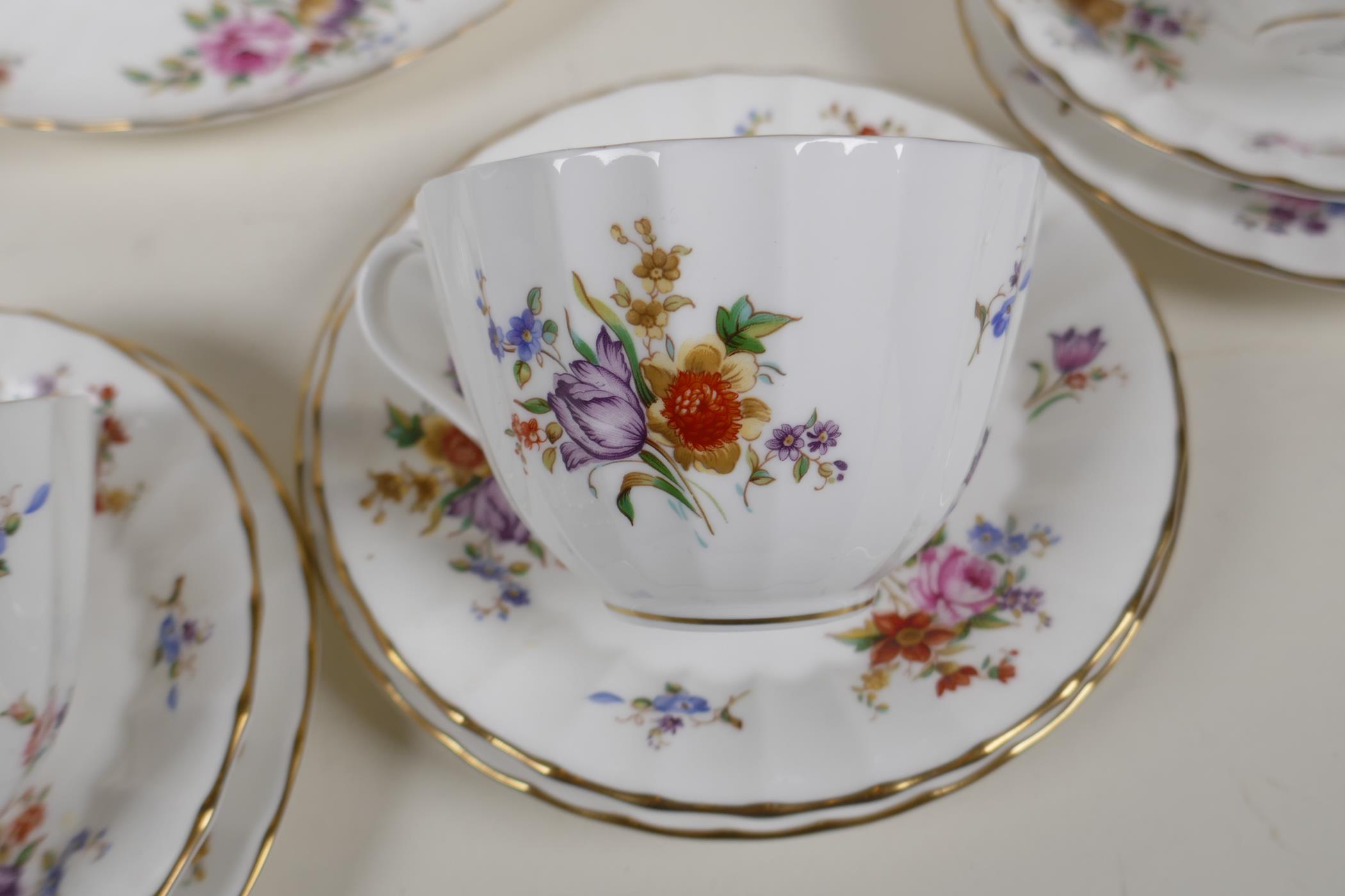 A Royal Worcester 'Roanock' pattern six place setting tea service - Image 2 of 4