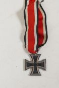 A 1939 German Iron Cross 2nd Class, the ring stamped 55 for J.E. Hammer & Sons, Gerwingswade, with