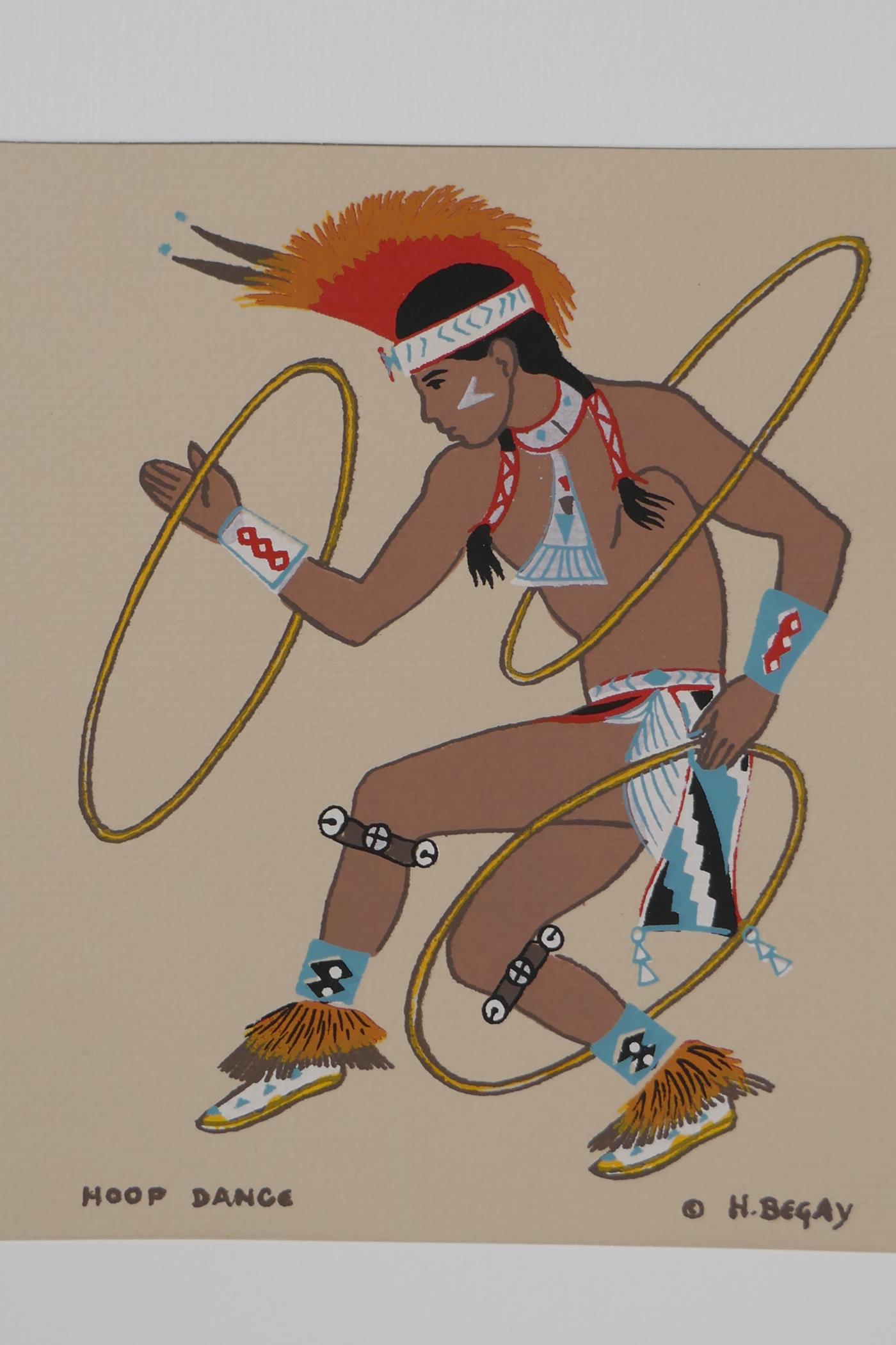 Harrison Begay, Navajo artist, four screen prints by Tewa Santa Fe, Mexico, and another by Pop - Image 2 of 6