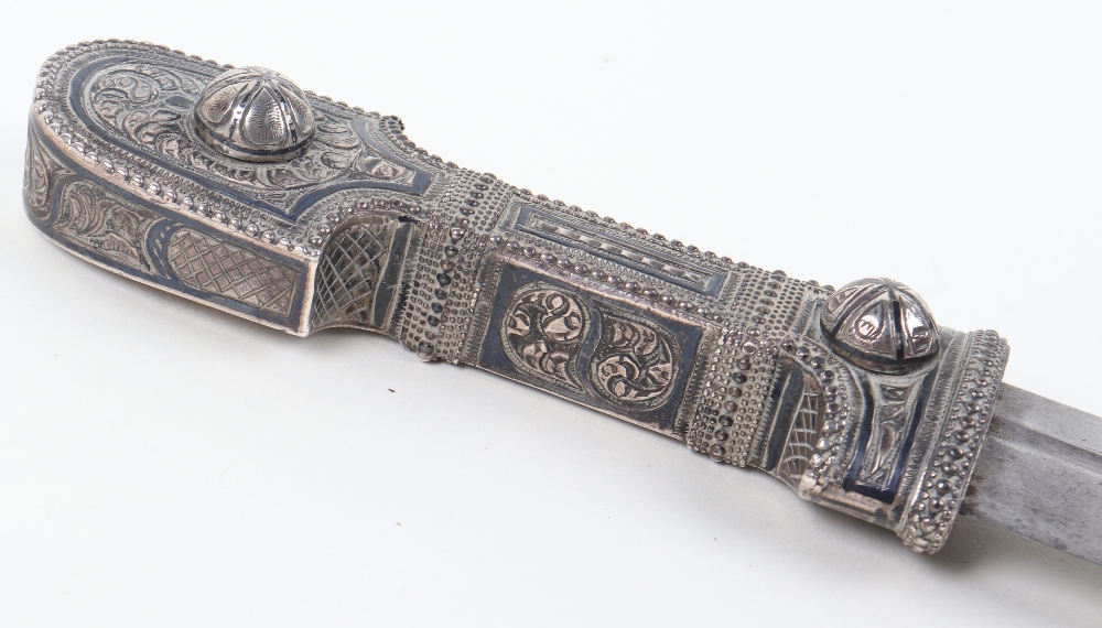 Russian Silver Niello Mounted Kindjal c.1900 - Image 12 of 16