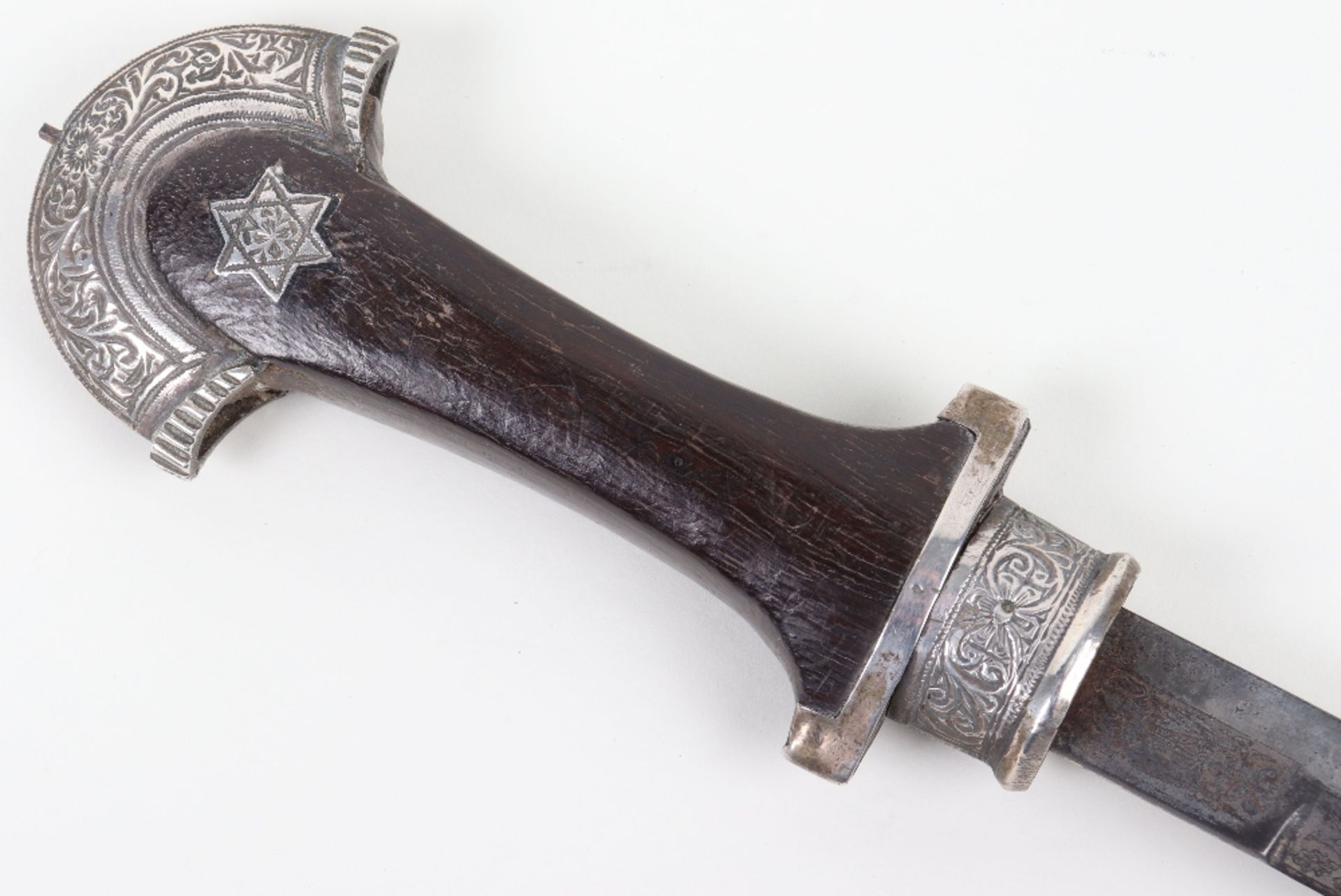 Moroccan Silver Mounted Dagger Jambya c.1900 - Bild 4 aus 15