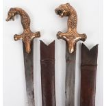 2x Similar Indian Swords Tulwar
