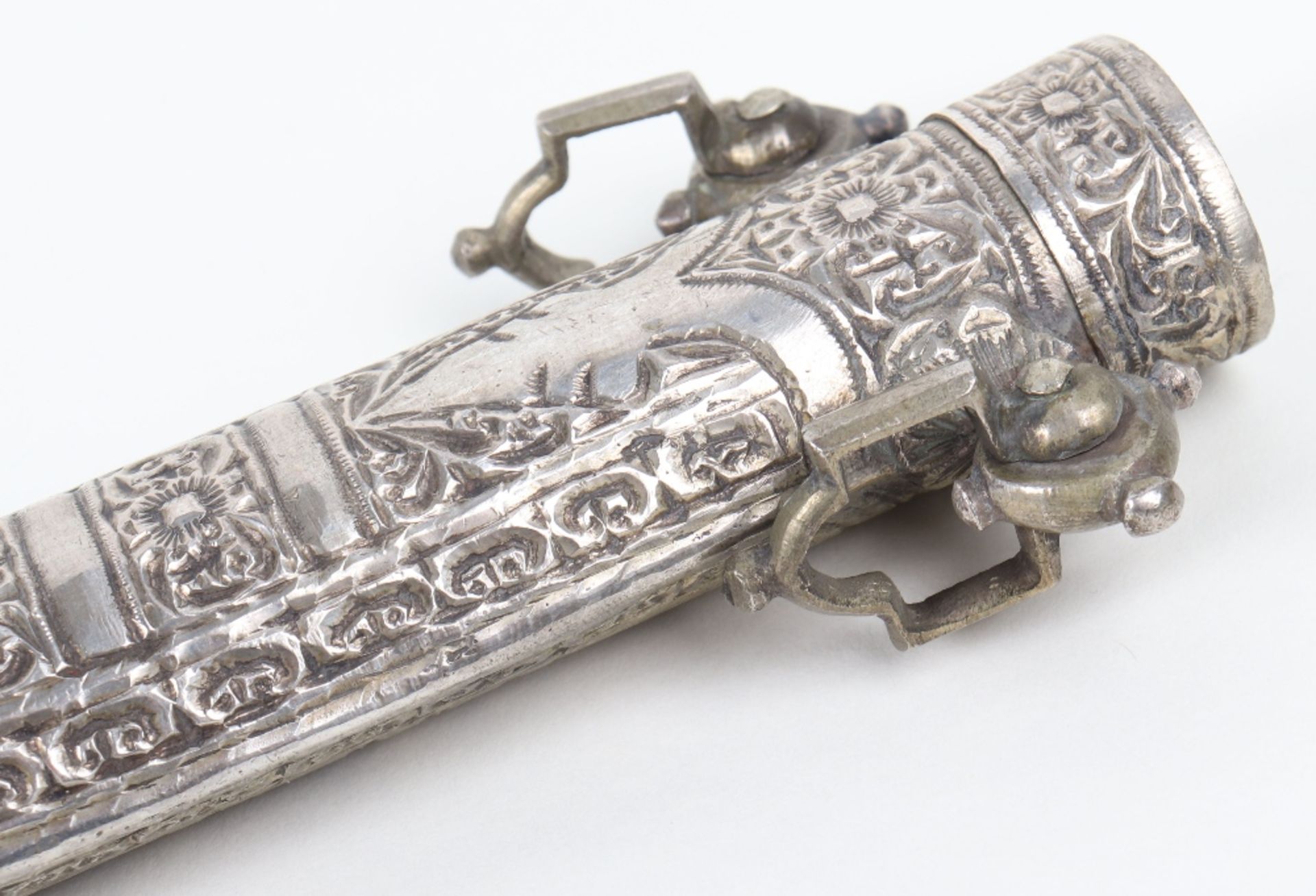 Moroccan Silver Mounted Dagger Jambya c.1900 - Bild 2 aus 15