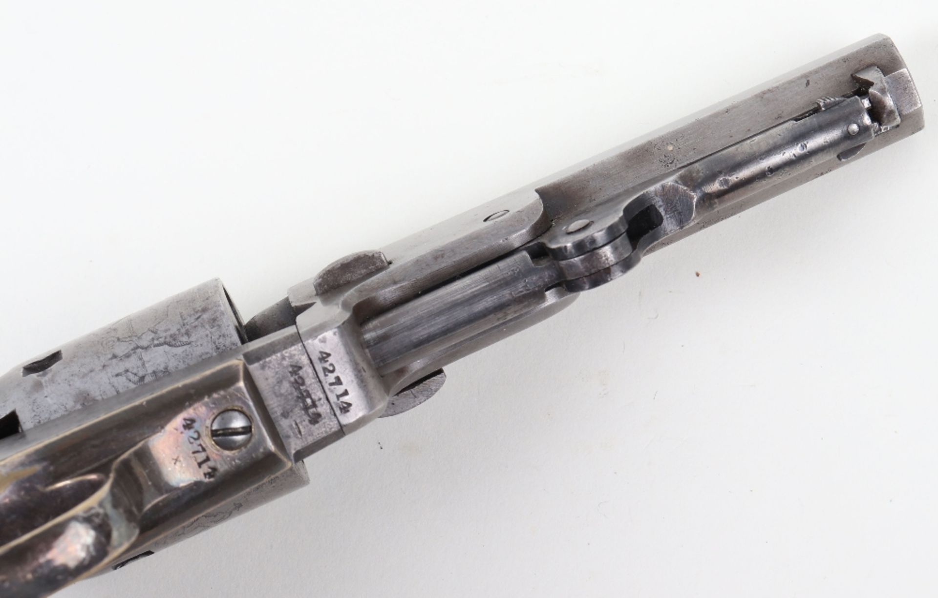 5 Shot .31” Colt Pocket Model Single Action Percussion Revolver No. 42714 (matching) - Image 7 of 12
