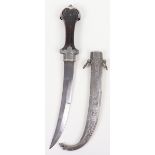 Moroccan Silver Mounted Dagger Jambya c.1900