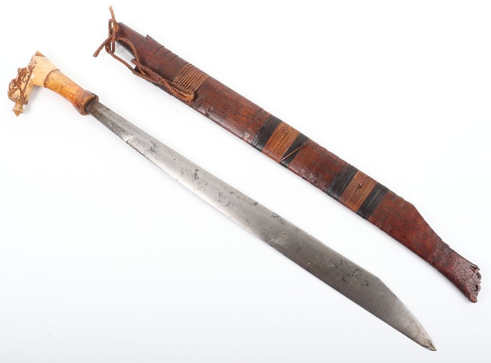 Late 19th Century Dyak Head Hunter’s Sword Mandau, - Image 8 of 9