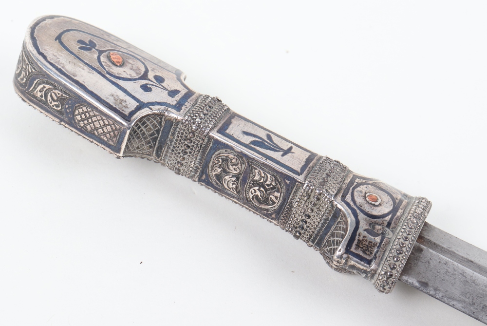 Russian Silver Niello Mounted Kindjal c.1900 - Image 11 of 16