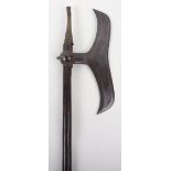 Unusually Large 19th Century Indian Fighting Axe Bullova from Chota Nagpur