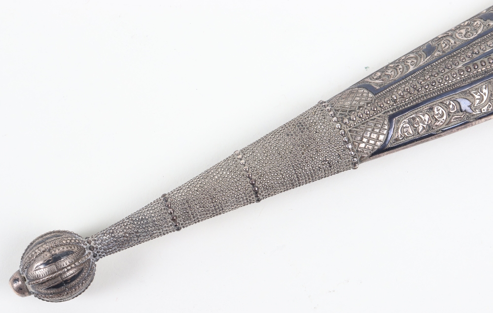 Russian Silver Niello Mounted Kindjal c.1900 - Image 5 of 16